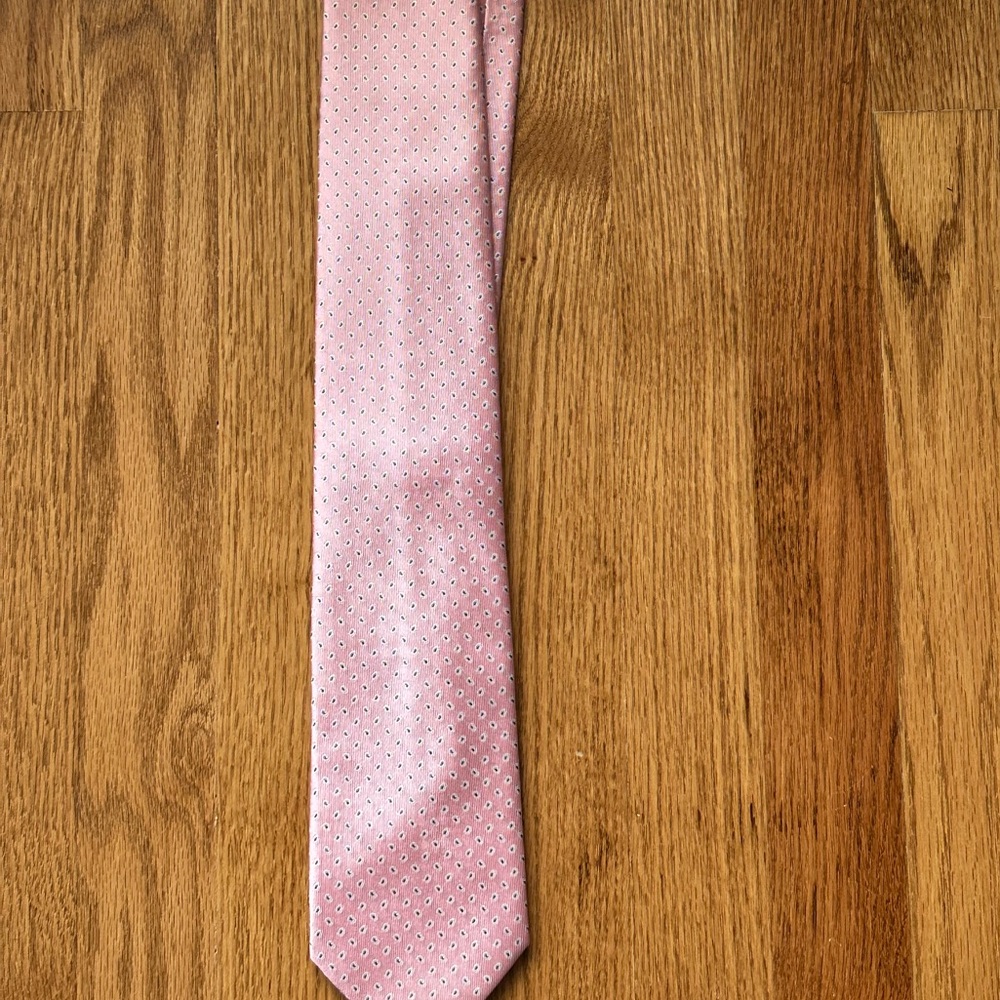 Brioni Pink Textured Tie Classic Accessory Good Condition